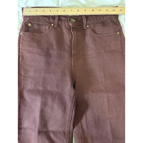 THE GREAT. “The Rider” Wide Leg Jean — Size 25 — Wine/Burgundy - Picture 4 of 15